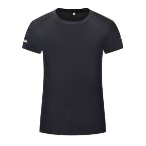 女士運動系列-圓領簡約時尚T恤（黑色）