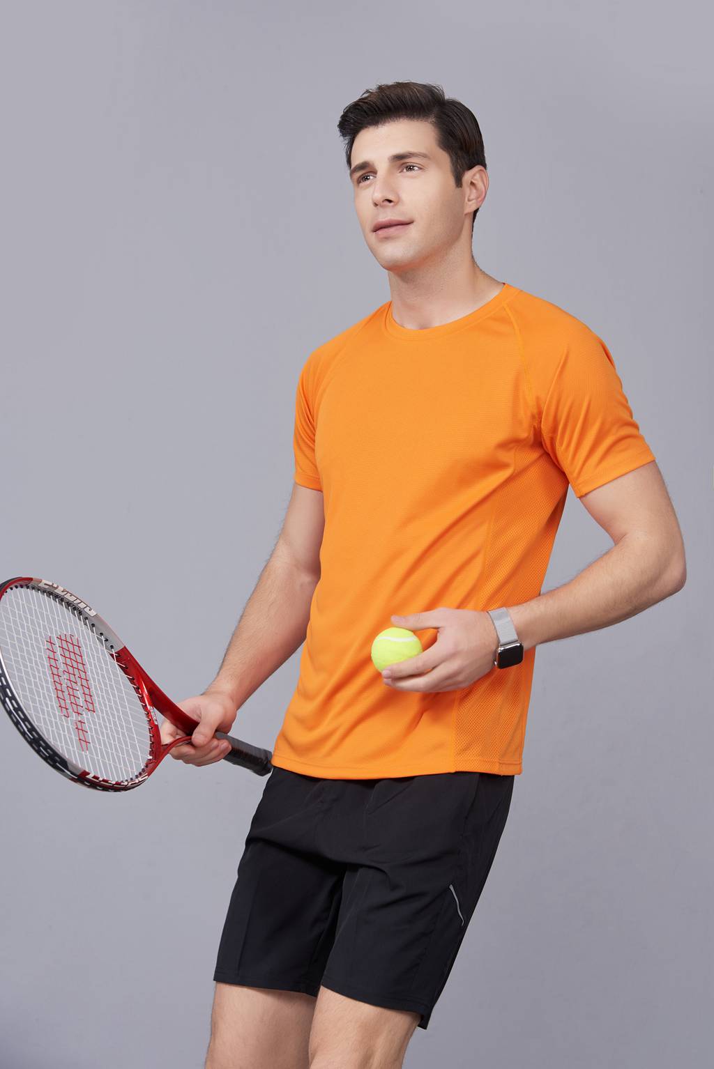 純色T恤  簡(jiǎn)約大方經(jīng)典時(shí)尚  橘色