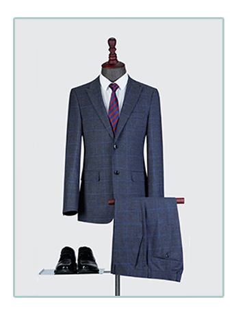高端格子西服套裝男士三件套商務(wù)休閑西服